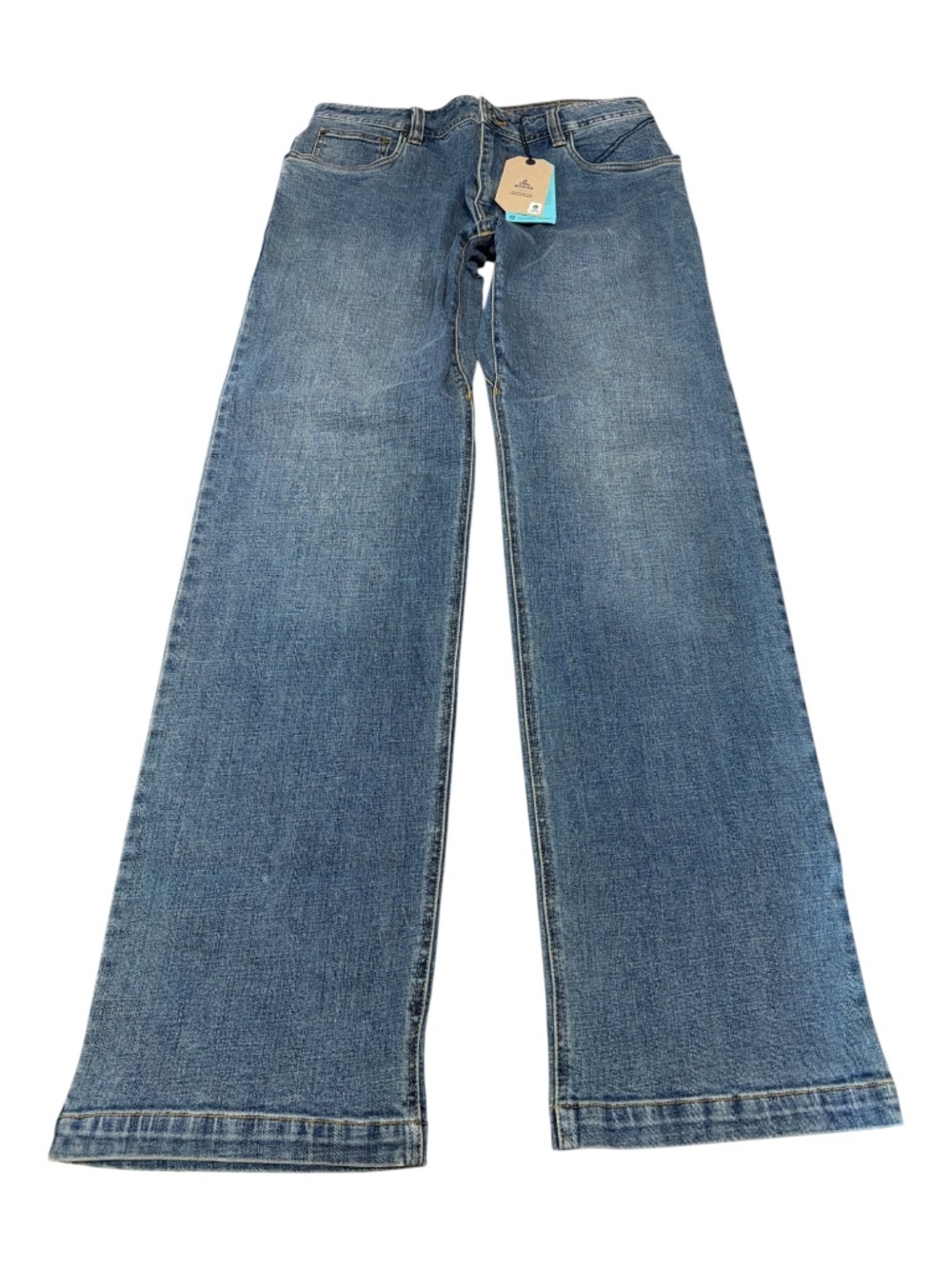 Straight Leg Stretch Denim Jeans Prana Axiom 33x34 NWT Organic Cotton Travel